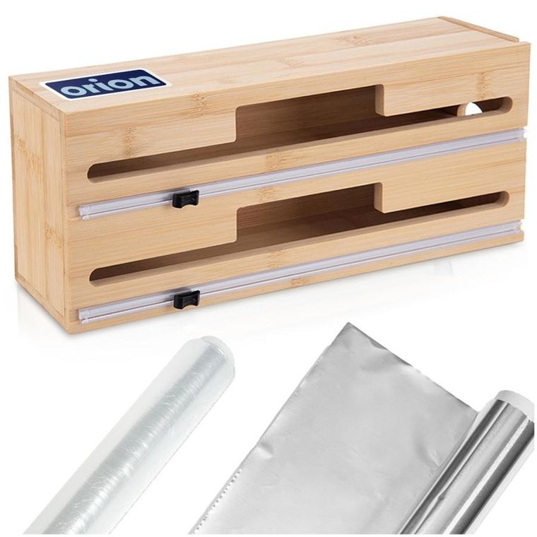 Orion, dyspenser do folii, podwójny, drewniany