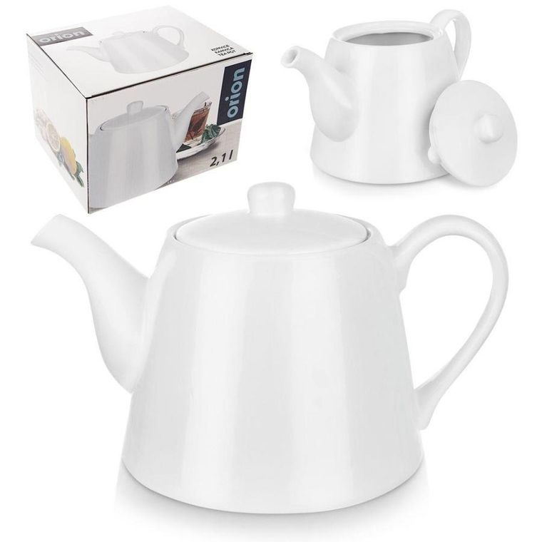 Orion, dzbanek porcelanowy z uchwytem i pokrywką, Luna, 2 l