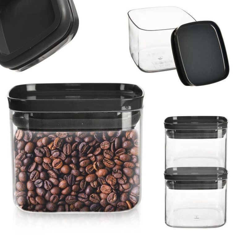 Orion, kwadratowy pojemnik kuchenny z pokrywką i uszczelką, do żywności, 700 ml