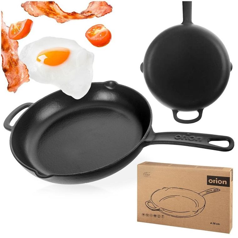 Orion, Litina, patelnia żeliwna emaliowana, 26 cm