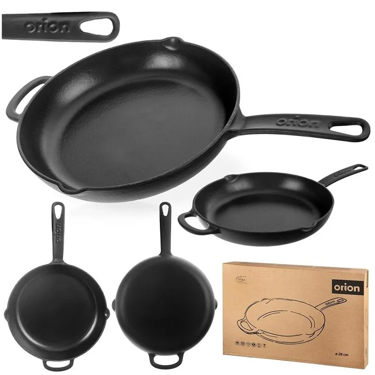 Orion, Litina, patelnia żeliwna emaliowana, 28 cm