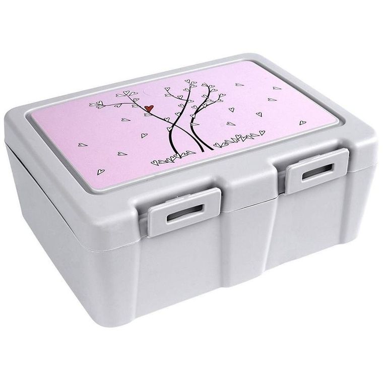 Orion, lunchbox z przegrodą i sztućcami, serce, 1 l