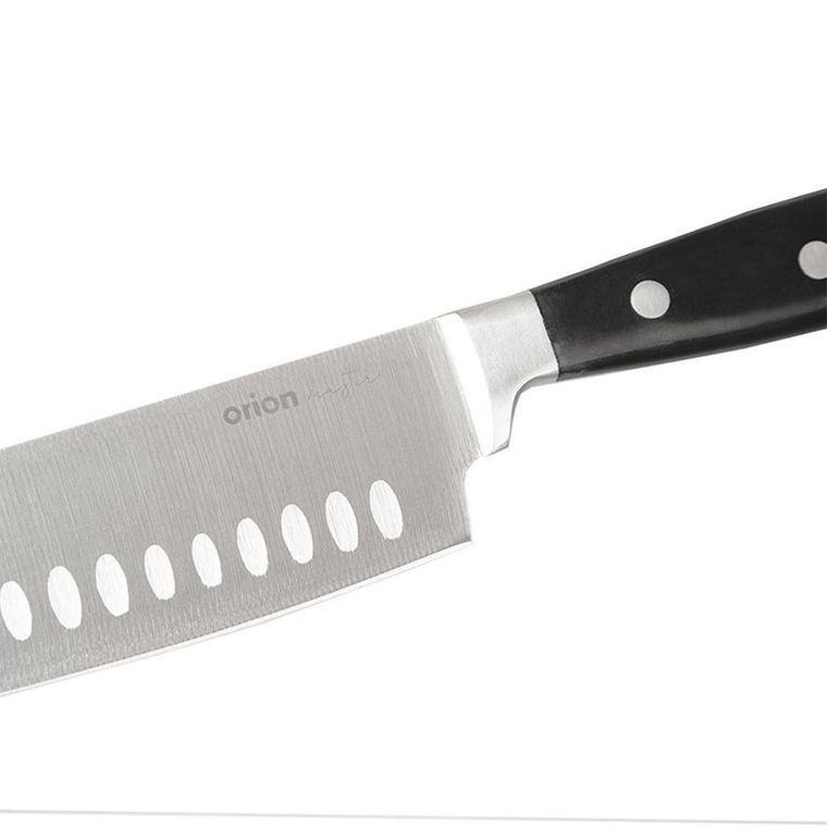 Orion, nóż stalowy azjatycki do siekania, Santoku, 33 cm