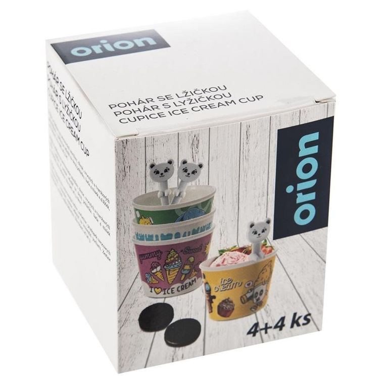 Orion, Pucharki na lody z łyżeczkami 4 szt.