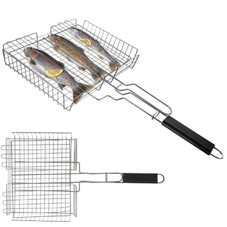Orion, ruszt do grillowania, stalowy, zamykany, 61-32 cm