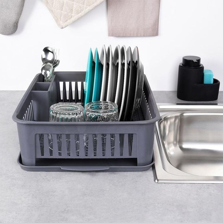 Orion, suszarka na naczynia, szara, 43,5-32-12 cm