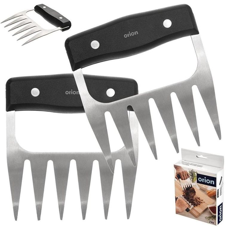 Orion, widelce do szarpania mięsa, stalowe, 2 szt.