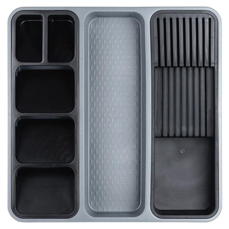 Orion, wkład na sztućce do szuflady, szary, 40-40 cm