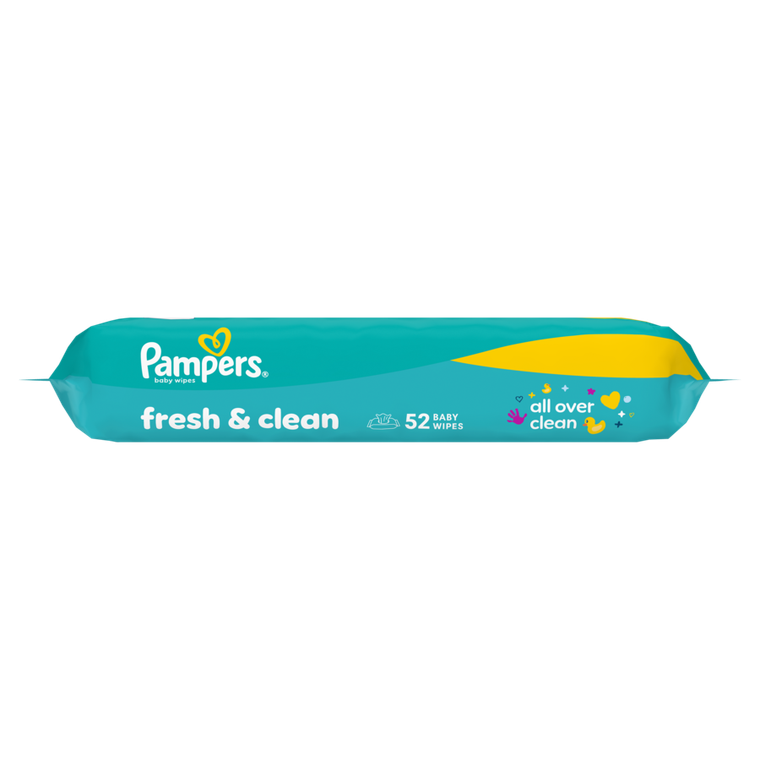 Pampers, Fresh Clean, chusteczki nawilżane dla dzieci, 1-52 szt.