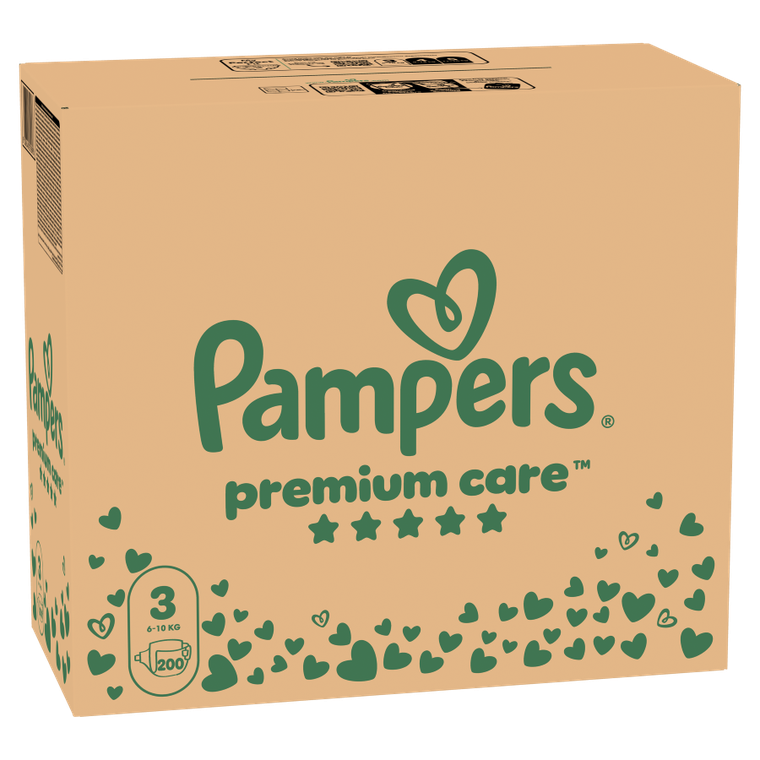 Pampers, Monthly Box, pieluchy premium, rozmiar 3, 6-10 kg, 200 szt.