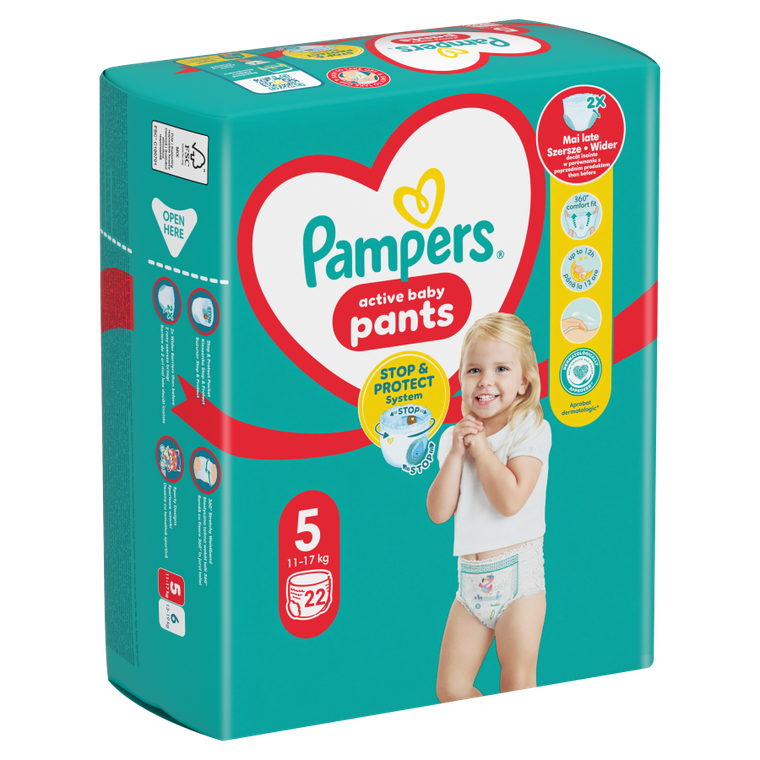 Pampers, Pants, pieluchomajtki, rozmiar 5, 11-17 kg, 22 szt.