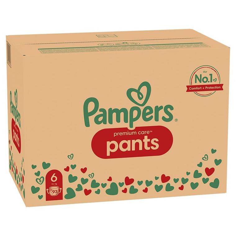 Pampers, Premium Care, Pieluchomajtki, rozmiar 6, 15+ kg, 93 szt.