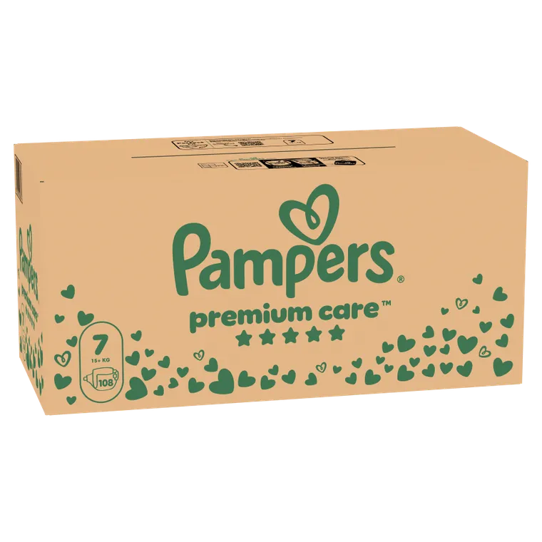 Pampers, Premium Care, pieluszki, rozmiar 7, 15 kg+, 108 szt.