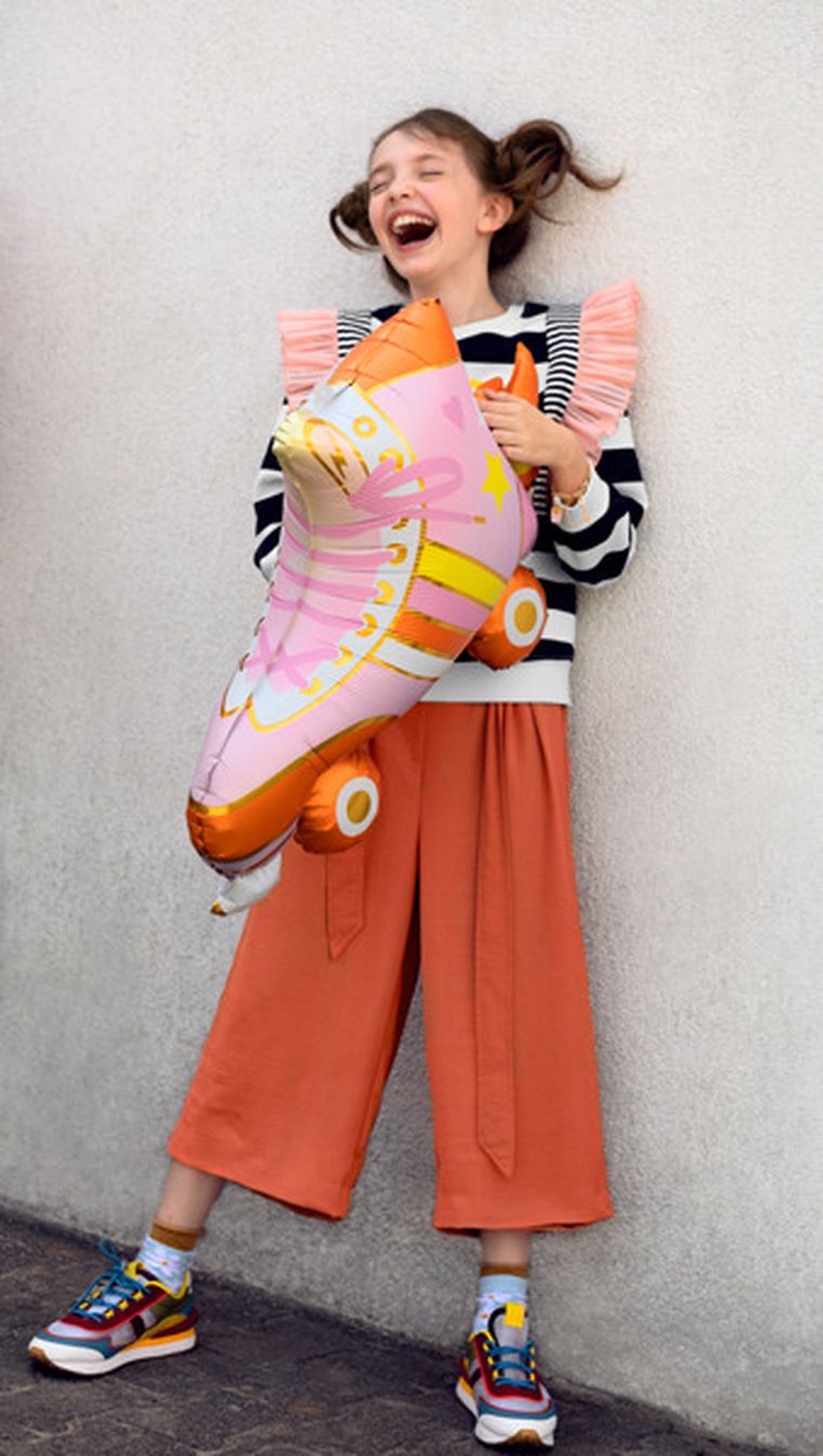 PartyDeco, balon foliowy Wrotka, 74-51 cm, mix, 1 szt.