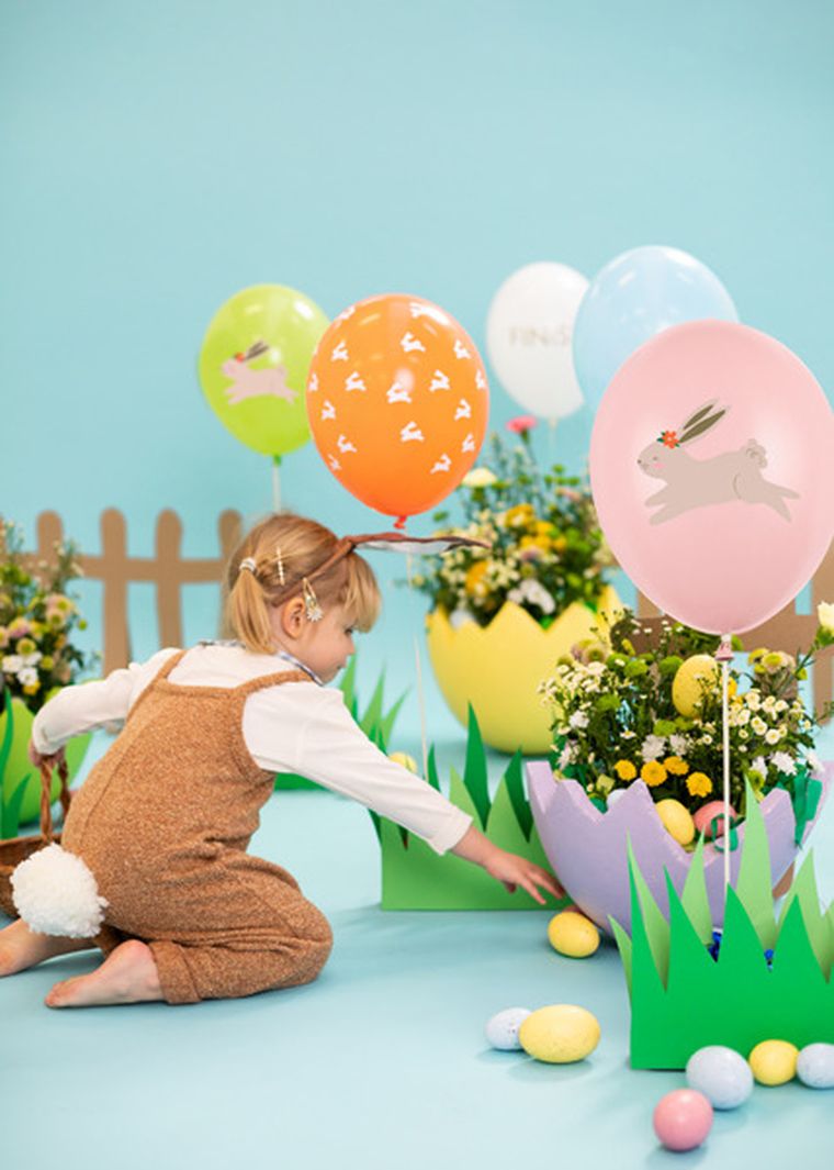 PartyDeco, balony 30 cm, Egg hunt, mix, 7 szt.