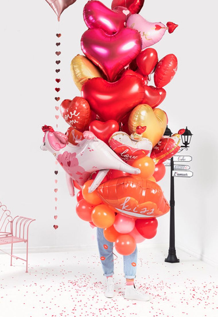 PartyDeco, girlanda Serca, różowe złoto, 3 m, 1 szt.