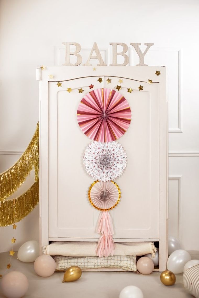 PartyDeco, Kwiaty, rozety dekoracyjne, 26-43 cm, 3 szt.