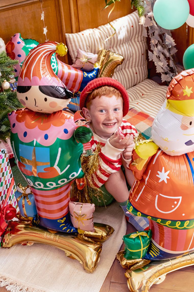 PartyDeco, stojący balon foliowy Elf, 46-88 cm, mix, 1 szt.