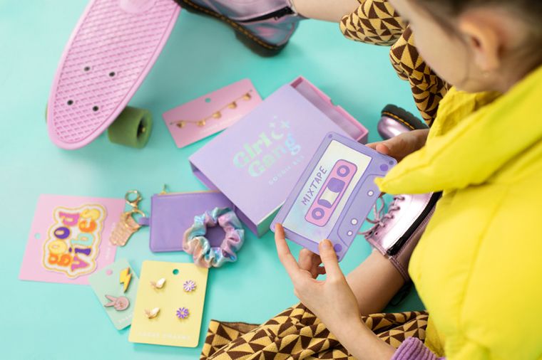 PartyDeco, zestaw prezentowy Girl Gang Goodie Box, mix, 19-15-4 cm, 1 szt.