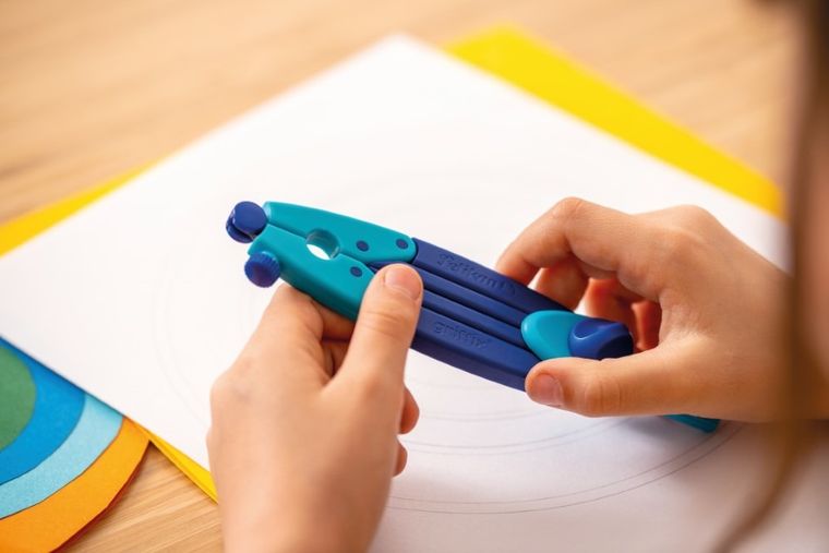 Pelikan, Griffix, cyrkiel, niebieski