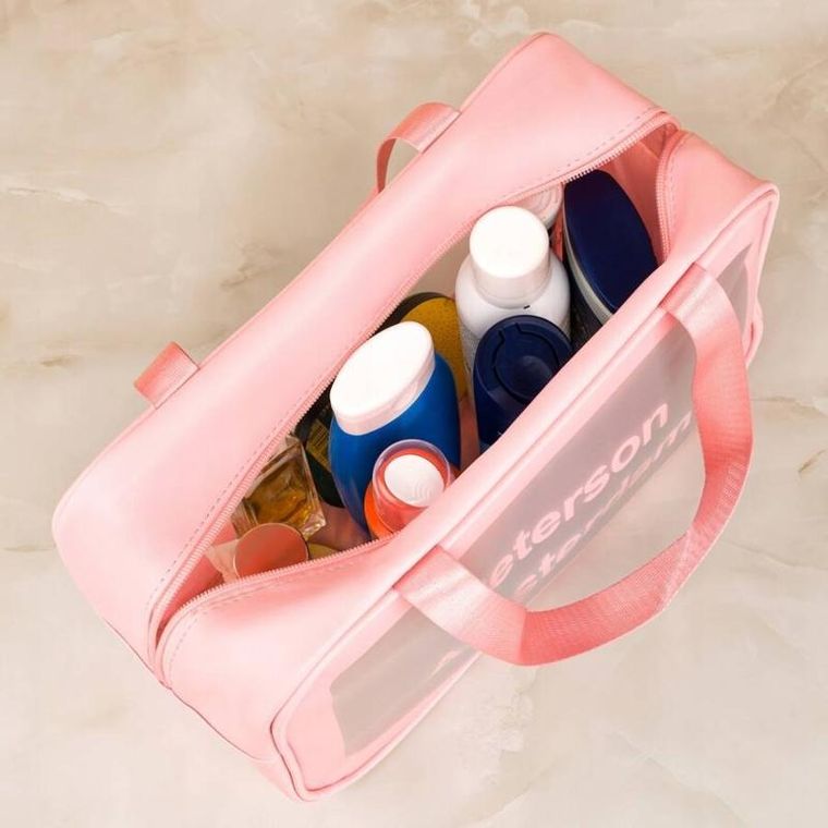 Peterson, kosmetyczka wodoodporna, różowa, 3 szt.