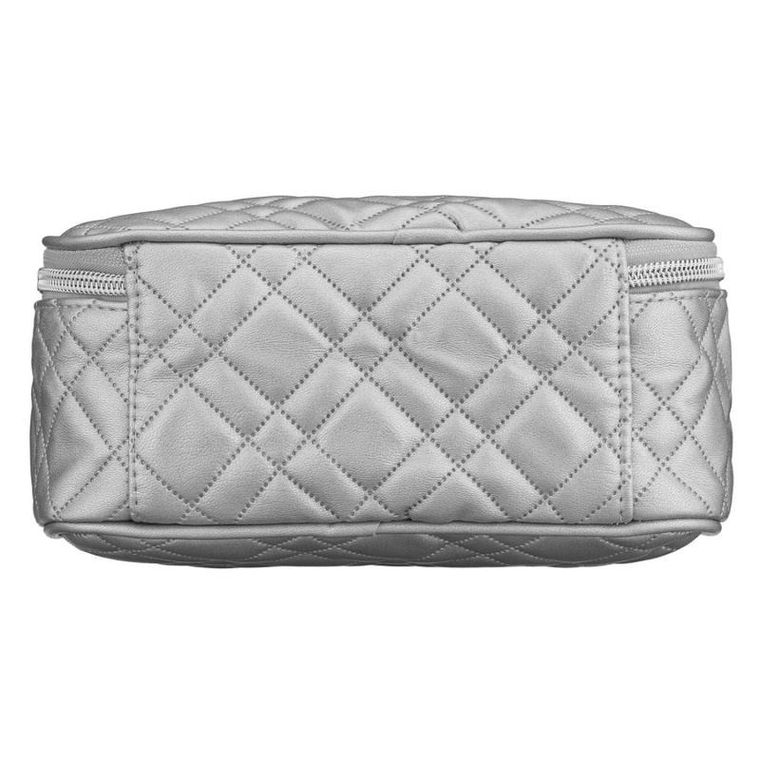 Peterson, kosmetyczka z uchwytem, tkanina syntetyczna, srebrna