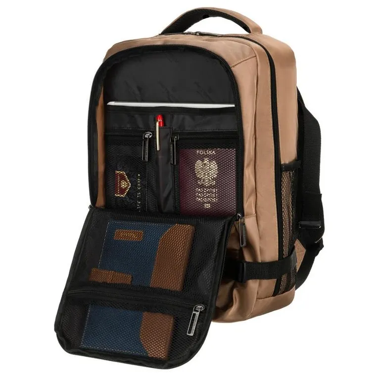 Peterson, plecak podróżny, beżowy
