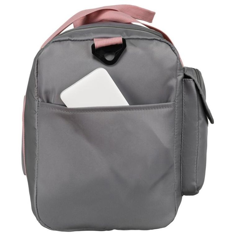 Peterson, sportowa torba podróżna, szaro-różowa