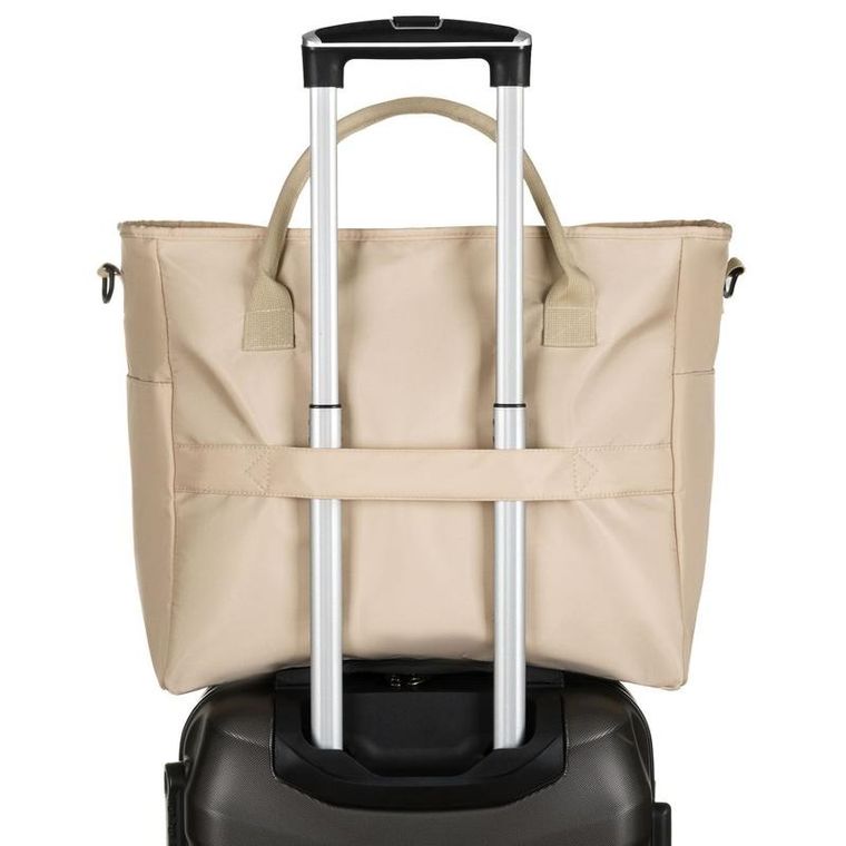 Peterson, torba podróżna z uchwytem na walizkę, beżowa