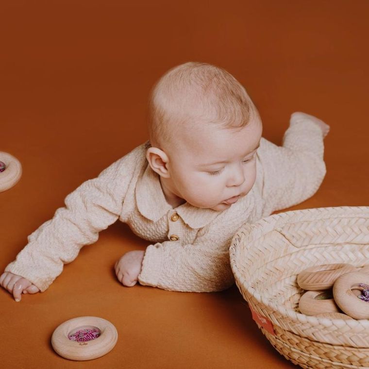 Petit Boum, grzechotka sensoryczna, kiwi