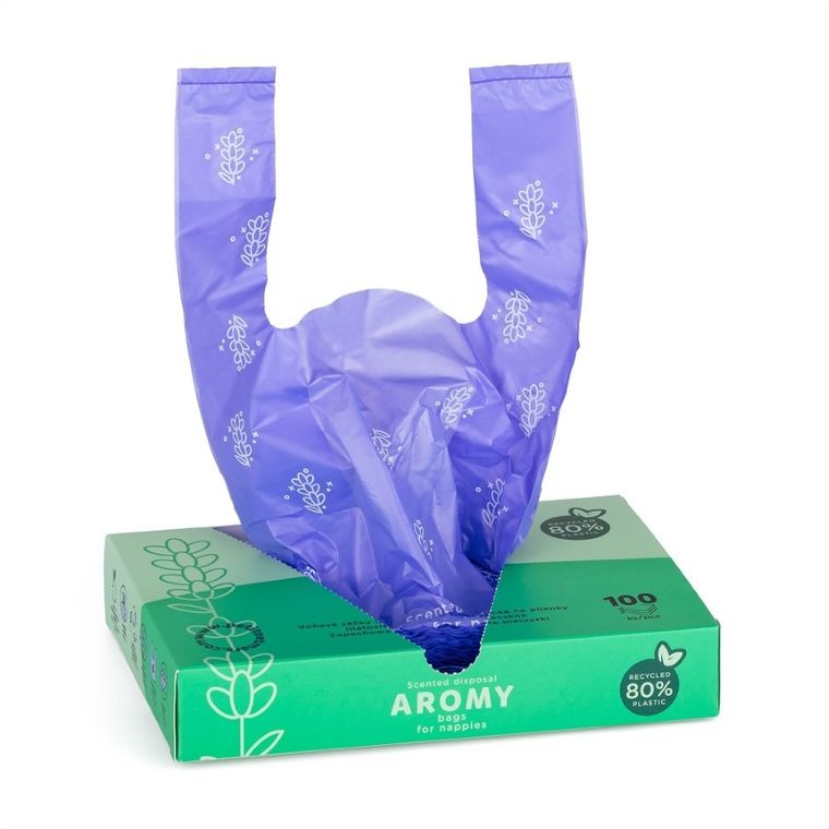 Petite&Mars, Aromy, woreczki zapachowe z uchytami na zużyte pieluszki, 100 szt.
