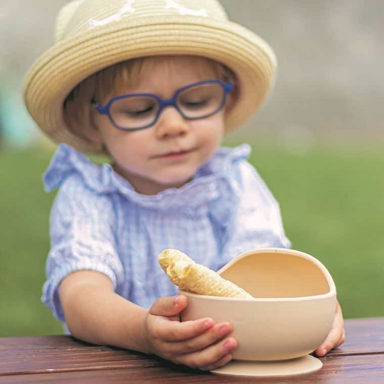 Petite&Mars, Take&Match, silikonowa miseczka z przyssawką, Desert Sand, 6m+