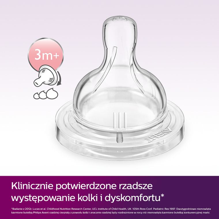Philips Avent, Classic, smoczek o regulowanym wypływie, 3m+, 2 szt.