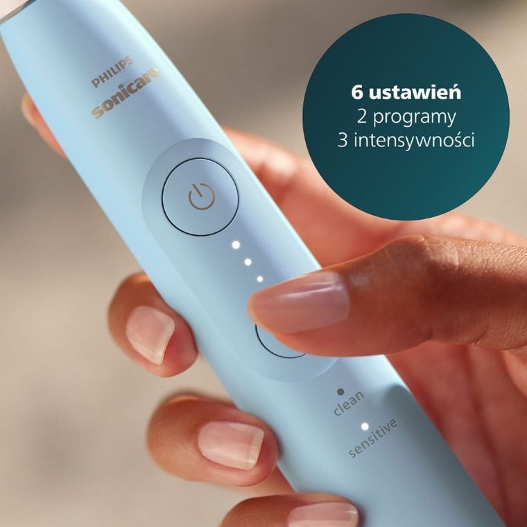 Philips, Sonicare 6100, szczoteczka soniczna, niebieska, HX7406/01