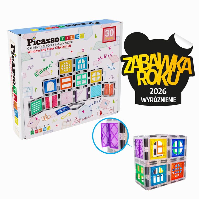 Picasso, Drzwi i okna, klocki magnetyczne, 30 elementów
