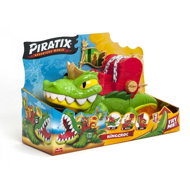 Piratix, Krokodyl King Croc i Kapitan Jawcrush, zestaw z figurką