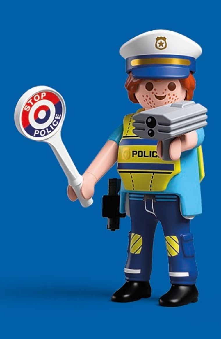Playmobil, Special Plus, Policjant z radarem do pomiaru prędkości, 72029