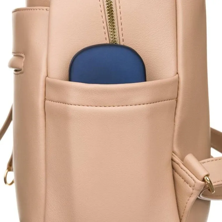 Plecak, beżowy, skóra ekologiczna, Rovicky