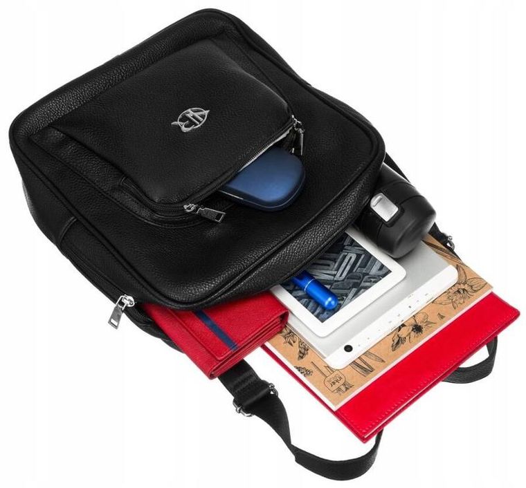 Plecak, czarny, skóra ekologiczna, Rovicky