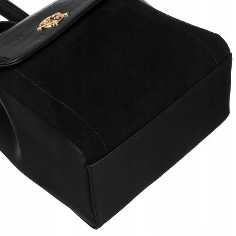 Plecak, czarny, skóra ekologiczna, Rovicky