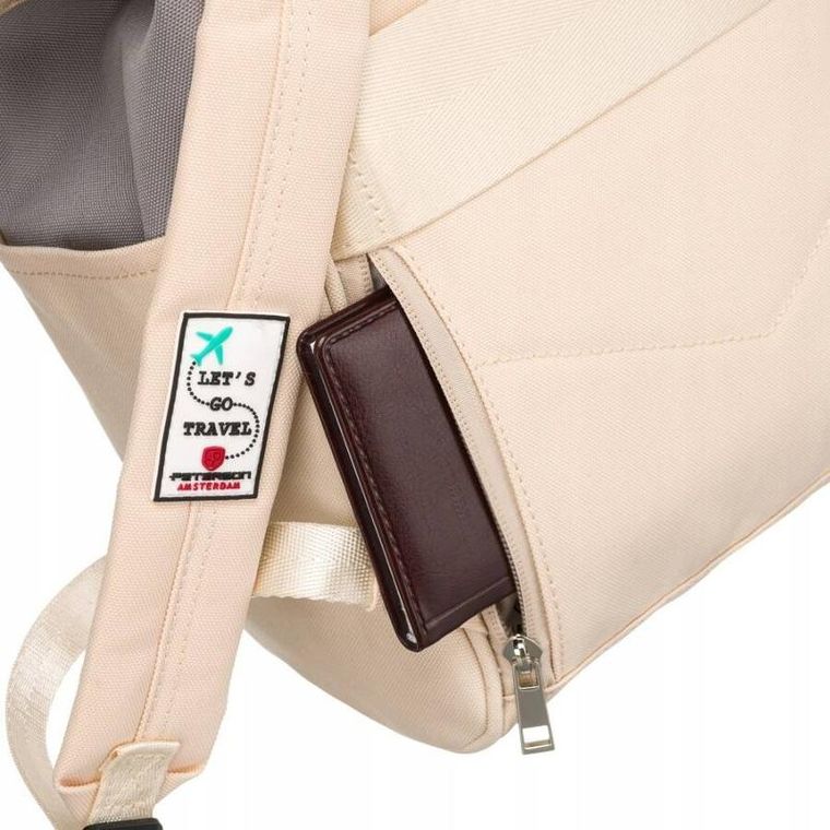 Plecak miejski, beżowy, Peterson