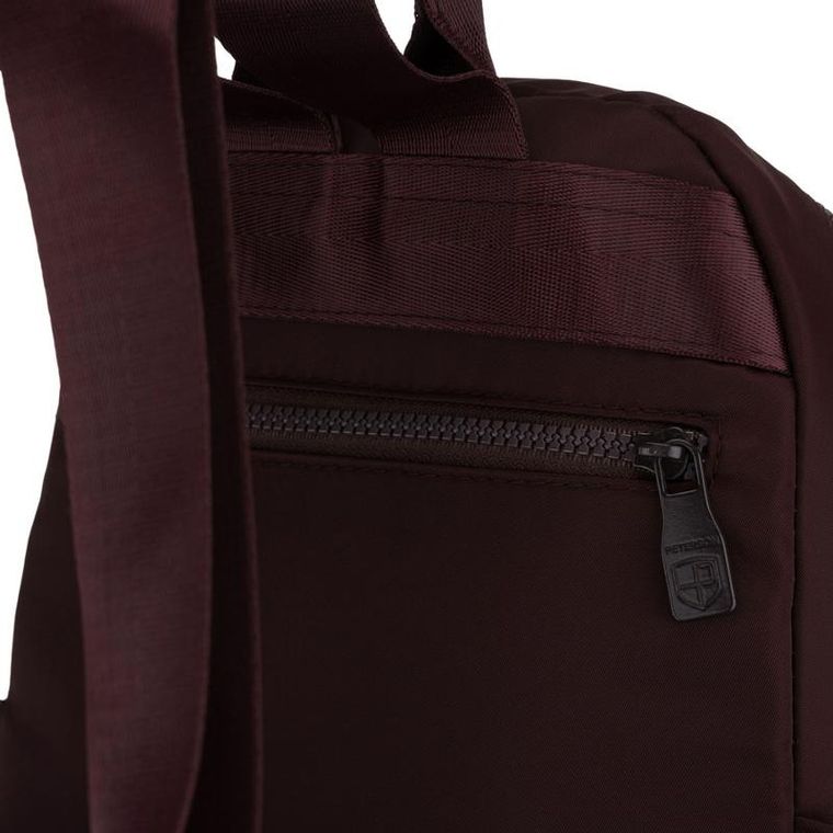 Plecak miejski, bordowy, Peterson