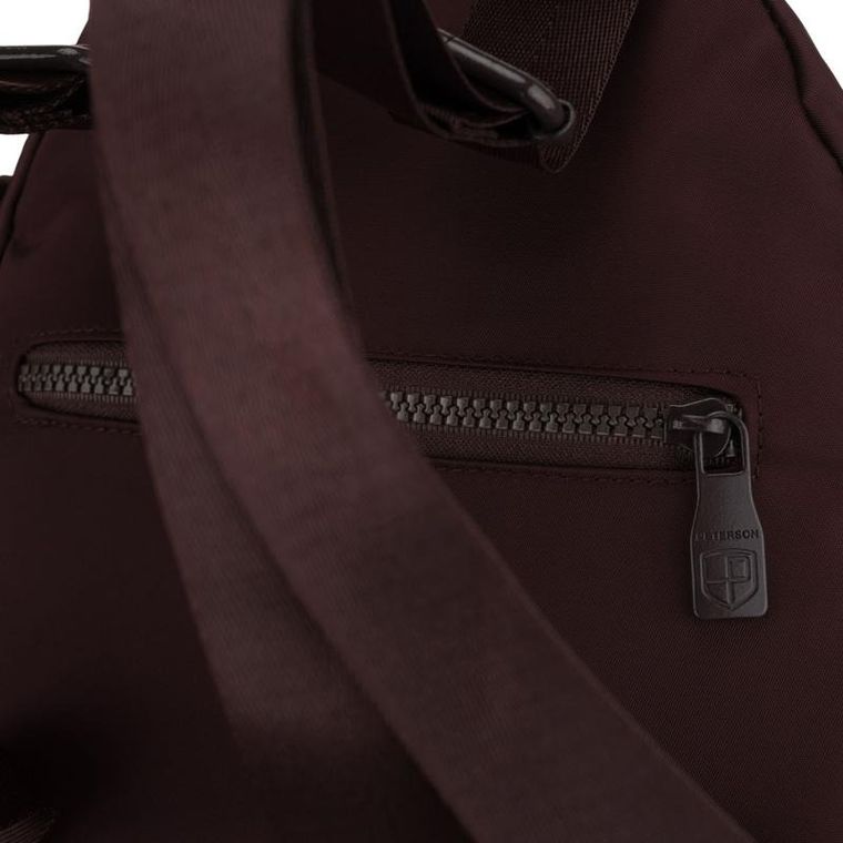Plecak miejski, bordowy, Peterson