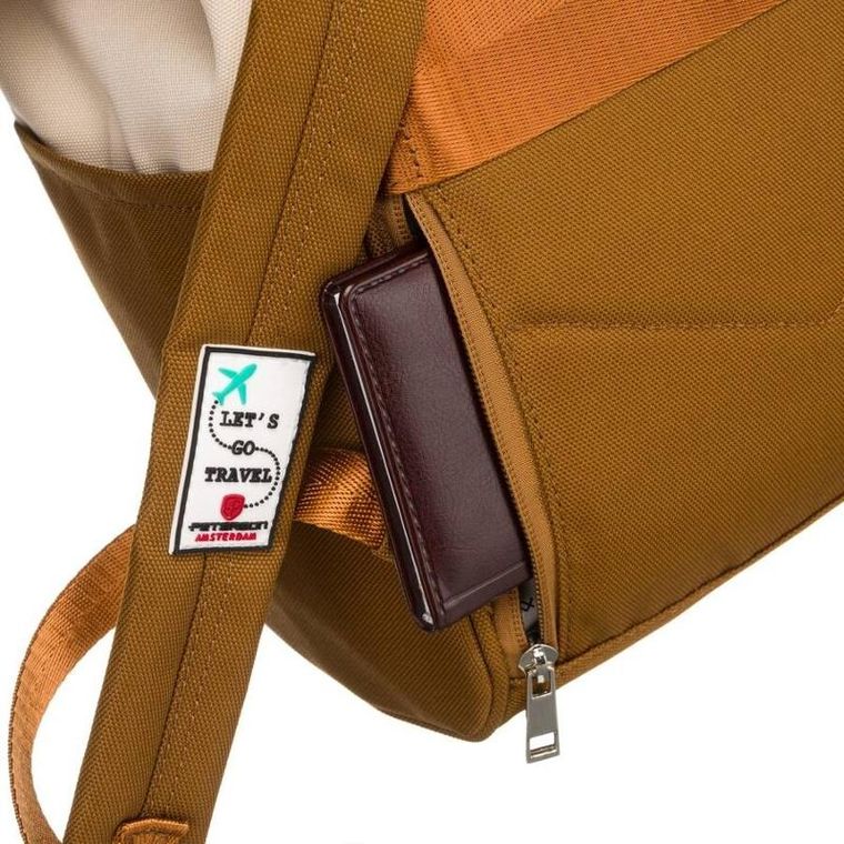 Plecak miejski, brązowy, Peterson