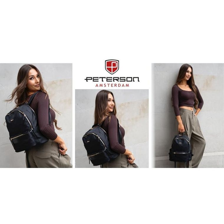 Plecak miejski, czarny, Peterson