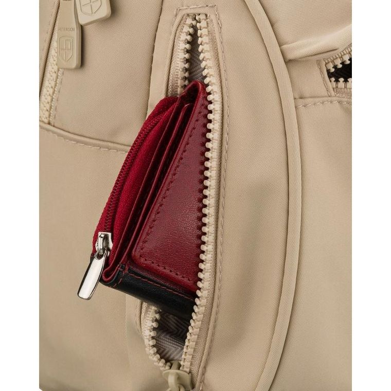 Plecak miejski, ecru, Peterson