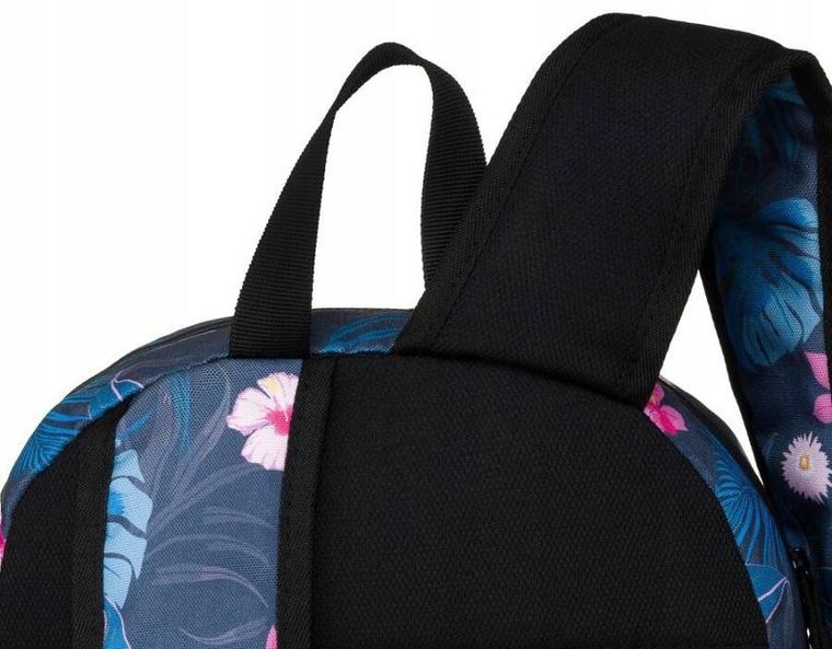 Plecak miejski, niebieski, roślinny wzór, Rovicky