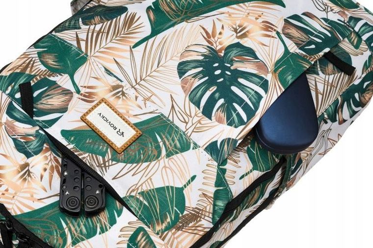Plecak miejski, roślinny wzór, Rovicky