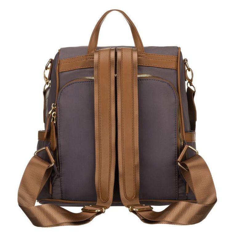 Plecak miejski, szary, skóra ekologiczna, Peterson