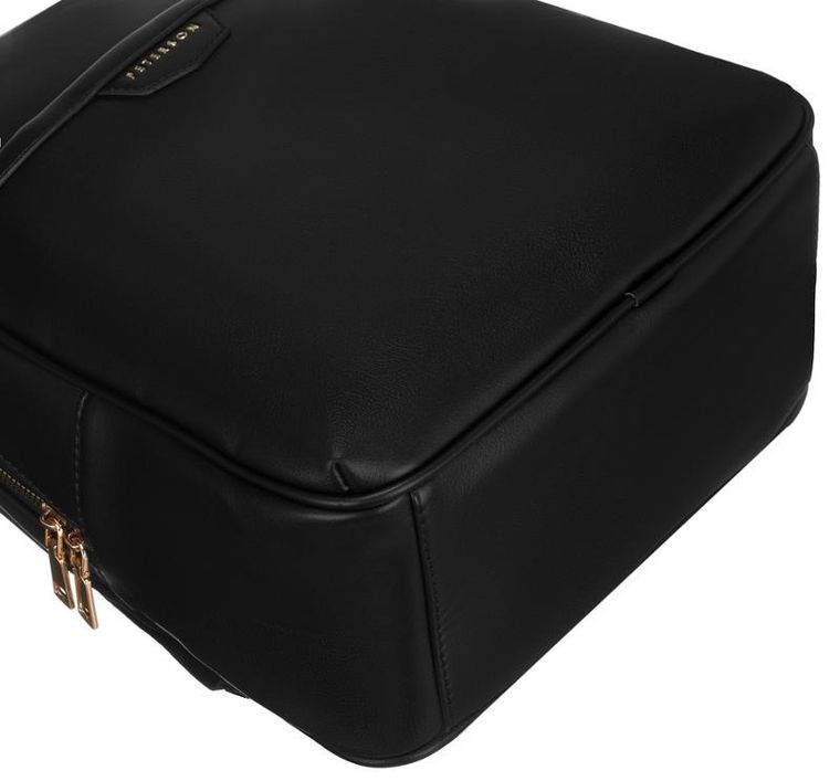 Plecak miejski ze skóry ekologicznej, damski, czarny, Peterson